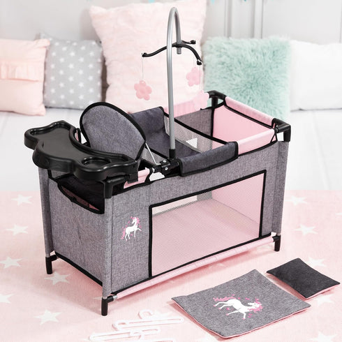 18 Inches Bayer Multi-Bed Playpen for Dolls up to with Changing Station & Highchair