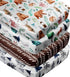 Jola's House 4 Pack Woodland Forest Animals Wood Neutral Unisex Fitted Baby Crib Sheets