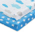 2 Pack 100% EVERYDAY KIDS Baby Changing Pad Covers for Baby Boy Fits Most Changing Table Pads; Cotton Jersey Knit