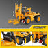 2-in-1 Set: 8-12 Construction Vehicle Building Blocks Convertible Mining Dump Truck & Forklift Toy with Rotating Axle