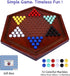 14 inches Set, 60+12 6 6 Offelec Wooden Chinese Checkers Colorful Acrylic Marbles in Colors, Classic Strategy Games