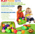 100 PCS Cutting Play Food Toy for Kids Kitchen, Pretend Food Toys with 2 Baskets, Birthday Gifts for 3-6 Years Old