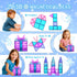 102 3 4 5 6 7 8+ Paaxido Magnetic Tiles, Pieces Diamond Magnetic Building Blocks for Girls, Princess Castle Kids Magnet