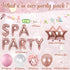 Spa Birthday Party Supplies Girls - Rose Gold Spa Party Balloon Banner Garland, Star Foil Balloons Confetti Balloons, Girls Night Sleepover Party Pajamas Birthday Party Decorations