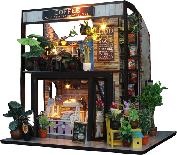 Flever Dollhouse Miniature DIY House Kit Creative Room with Furniture for Romantic