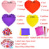 MLOLM 24 Sets Valentines Hearts Foam Craft Kits, DIY Heart Ornaments with Foam Hearts Stickers for Valentine Activity