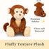 Toys,12.5" IKASA Monkey Stuffed Animals Plush Cute Plushie Soft Cuddly Plushy Fluffy Toy,Gifts for Family Kids Children
