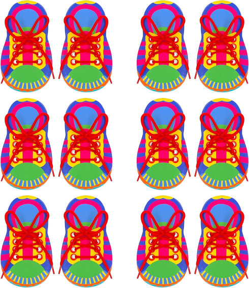 ZAKVOOR Shoelace Threading Teaching Toys, Learn to Tie Shoelaces Educational Rope for Kindergarten