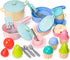 TECHNOK Kids Play Kitchen Accessories, 49 Pcs Cookware Set, Large Toy Pots and Pans for Pretend Cooking