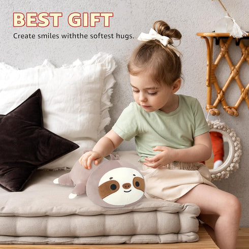 (9.8", 1.0Lbs) Onsoyours Original Weighted Sloth Plush, Cute Hugging Sloth Weighted Stuffed Animal, Soft Collectible