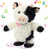 Easfan Walking Cow Stuffed Animal, Talking Singing Barking Electric Interactive Plush Toy for Kids Birthday Gift