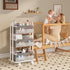 Wennop 3-Tier 3 6 Baby Diaper Caddy Organizer Cart, Mobile Nursery Storage Carts with Wheels, Dividers & Mesh Pockets