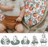 Summer Vintage Peaches Baby Nursing Pillow Covers for Boy Girl Retro Peach Flowers Leaves Nursery Slipcovers