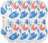 decor gift 4 Pack 22x11in Cotton Muslin Baby Burp Cloths Breathable Red Blue Swans Art Baby Cloth for Gender Neutral