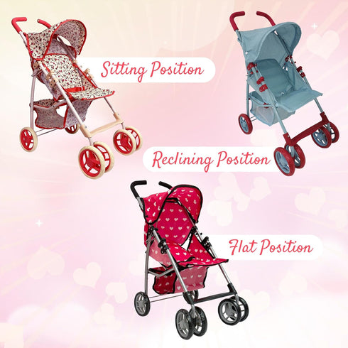 8 28 Baby Doll Stroller for Toddler Girls & Big Kids up to Years Old | Baby Stroller for Dolls, Toy Baby Stroller