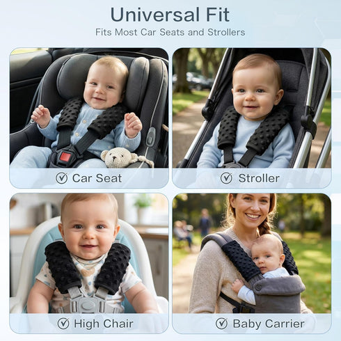Pro Goleem Car Seat Strap Covers for Babies Soft Car Seat Strap Shoulder Pads for All Car Seats, Stroller, Pushcar