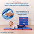 ECR4Kids 3-Section, 2in, Premium Folding Rest Mat, Sleeping Pad, Blue/Red