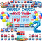 BEOXAGAR Chugga Chugga Two Two Party Decorations - Train 2nd Birthday Cake Topper
