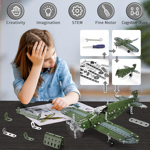 Garbo Star Set 285 8-12-16, 8 9 10 11 12 STEM Building Projects Model Airplane - Pieces STEM Project Building Toys
