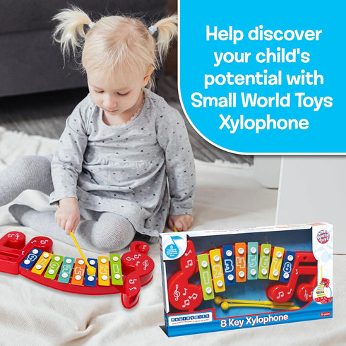8 2+, 8 2 Small World Toys Xylophone for Kids: Key Colorful Xylophones for Toddlers Age Kids Musical Instrument