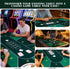 YOMEYOT 70"x35" 10 Poker Table Top Mat Blackjack Poker Mat with Non Slip Rubber Backing and Carry Bag for Home Poker