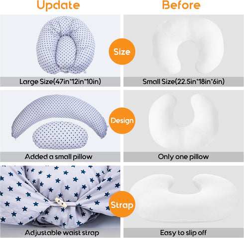 47 inch, Chilling Home Pregnancy Pillow, C Shaped Pregnancy Pillows for Sleeping Full Body Pillow Maternity Pillow