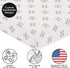 Sweet Jojo Designs Red and White Baby or Toddler Fitted Crib Sheet for Baseball Patch Sports Collection