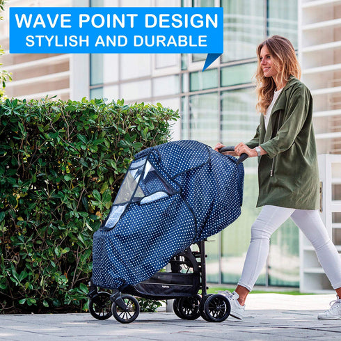 Stroller Rain Cover,Stroller Cover for Winter,Universal Stroller Accessory,Waterproof, Windproof, Ventilation, Sun