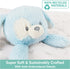 GUND Baby Sustainably Soft Puppy Lovey, Stuffed Animal Plush Blanket from 100% Recycled Materials, Blue/Cream, 10”
