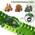 iHaHa 169 PCS Dinosaur Race Car Track Toys for Kids Ages 1-7 with Light, Sound & Spray, Birthday Gifts for Boys