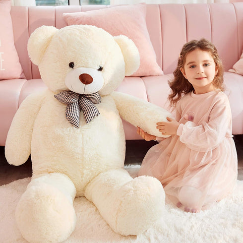 IKASA Giant Teddy Bear Plush Toy, Stuffed Animals, White, 47 inches