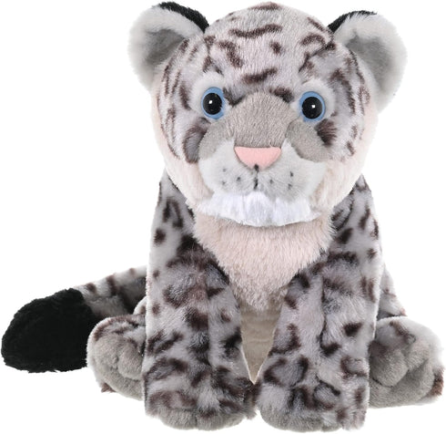12 inches, Wild Republic Snow Leopard, Cuddlekins, Stuffed Animal, Gift for Kids, Plush Toy, Fill is Spun Recycled
