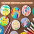 5-12, Kids Wood Painting Craft Kit, Glow-in-the-Dark Paint and Diamond Painting on Wood Slices with Stickers & Wiggle