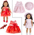 ZITA ELEMENT 24 Pcs American Doll Clothes for 18 Inch Dolls - Clothing Outfits, Dresses, Swimsuits
