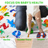 Mfmiudole 50"50" Baby Gyms Playmats for Playpen, Safari Zoo Alphabet Play Mat Waterproof ABC Learning Mat Jungle Themed