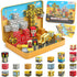 CREAFOMIFE 54 Pcs Mini Magnetic Blocks Travel Toys with Portable Iron Storage Box