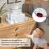 GILPWA Diaper Caddy, Baby Changing Table Organizer, Detachable Clear Acrylic Diaper Storage for Wipe Dispenser, Wipe