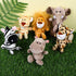 14 5.9 Inch Elcoho Pieces Safari Mini Jungle Animal Plush Toys Small Stuffed Forest Animals Plush Toys Keychain