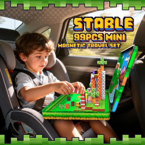 Windidi 99PCS 3-5 4-8 8-12, Magnetic Blocks Travel Toys, Magnet Building Blocks with Portable Metal Box, Mini