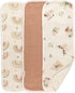 Crane Baby Muslin Baby Burp Cloths, Lightweight Absorbent Burp Cloth, Rainbow/Butterfly, Set