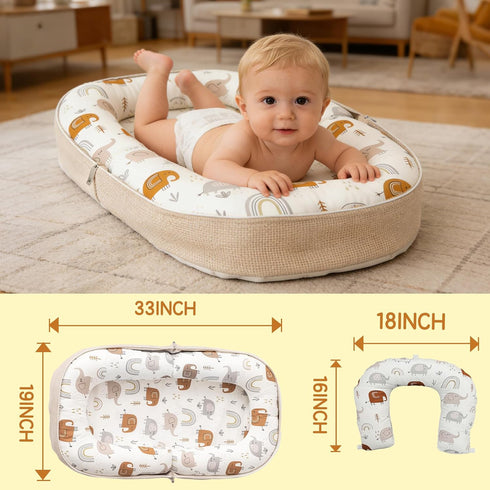 ASCENREST Tummy 2-in-1 Backpack, Time Mat, Convertible to Premium Memory Foam Baby Play Mat, Removable Machine Washable