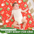 1 Pack Cozy Cloele Christmas Crib Sheet Biscuit Fitted Sheet for Boys Girls - Santa Baby Nursery Sheet Bed Sheet