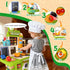 Drmukie Playset 3 4 5 Kids Kitchen Mini Play Kitchen Toy for Toddlers with Stove, Sound & Light Pretend Cooking Toys