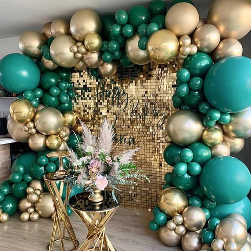 KALOR 100 Pcs 5 Inch Metallic Gold Balloons - Thick Latex Chrome Balloons for Birthday and Wedding Decorations