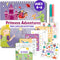 Kids Travel Educational Activity Book with Washable Markers - Car and Airplane Activities, Learning Toys for Ages 4-6