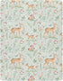 Burbuja Fitted Crib Sheet for Girls and Boys, Woodland Fawn Soft Breathable Crib
