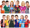 Jiuguva 12 Pcs Kids Community Helper Dress Up Clothes - Pretend Play Costume Set