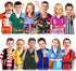 Jiuguva 12 Pcs Kids Community Helper Dress Up Clothes - Pretend Play Costume Set