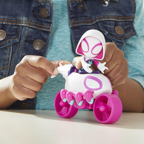 Hasbro Marvel Spidey and His Amazing Friends Ghost-Spider Action Figure with Copter-Cycle Vehicle, Kids Ages 3+