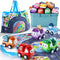 Mini Car Toys for 1 Year Old Boy, 12 Sets Pull-Back Trucks with Playmat, Gifts for Toddlers Age 1-2